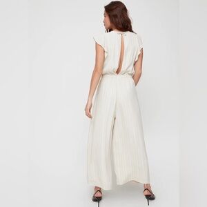 Aritzia Wilfred Fleurette Ruffled Wide Leg Jumpsuit
